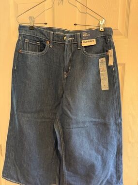 Old Navy Blue Wide-Leg Denim capris